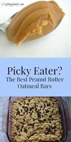 Easy Peanut Butter Oatmeal Bar Cookies