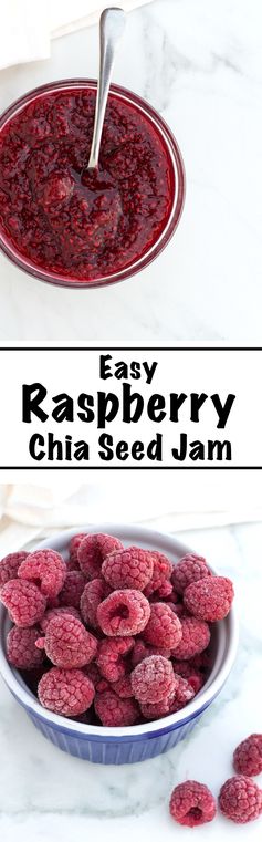 Easy Raspberry Chia Seed Jam (vegan and GF