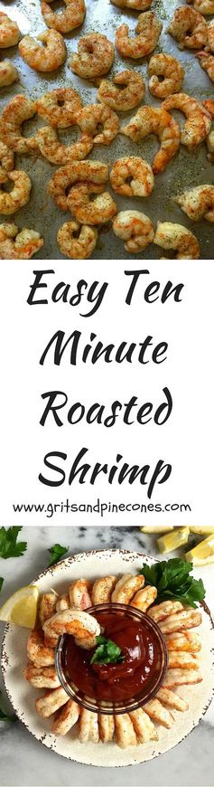 Easy Ten Minute Roasted Shrimp