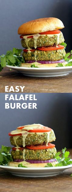 Easy Vegan Falafel Burger