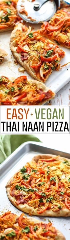 Easy Vegan Thai Naan Pizza