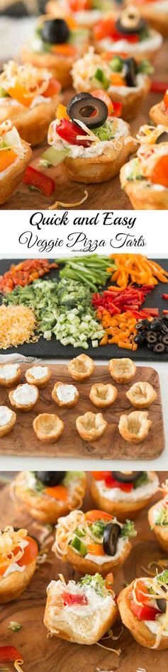 Easy Veggie Pizza Tarts Appetizer