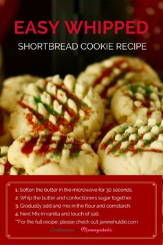 Easy Whipped Shortbread Cookies