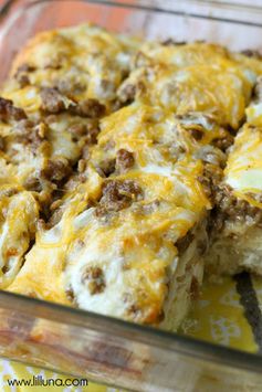 Egg Breakfast Casserole with Biscuits