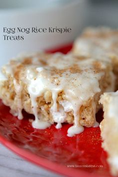 Egg Nog Rice Krispie Treats