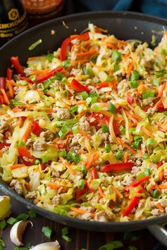 Egg Roll Skillet (aka Turkey and Cabbage Stir Fry