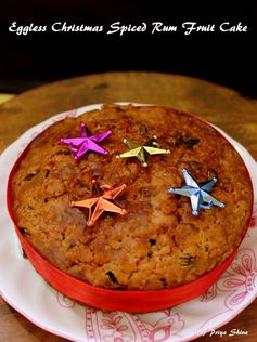 Eggless Christmas Fruit Cake / Spiced Rum Fruitcake