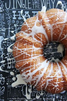 Eggnog Bundt Cake with Eggnog Sugar Glaze