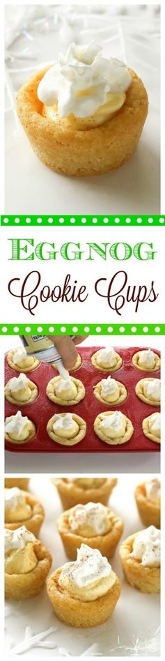 Eggnog Cookie Cups