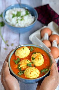 Eggs in Tomato Gravy : Kashmiri Style