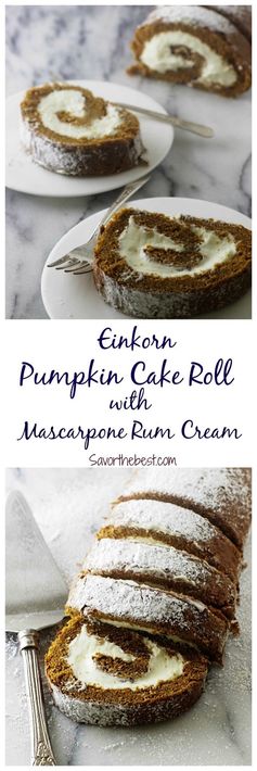 Einkorn Pumpkin Cake Roll