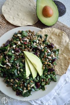 Ensalada de lentejas con espinaca