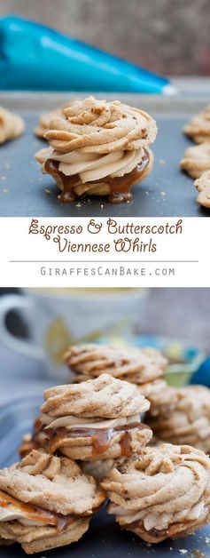 Espresso and Butterscotch Viennese Whirls