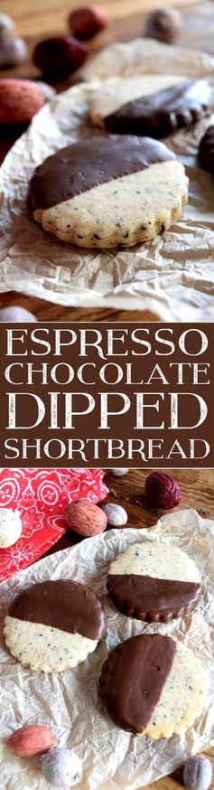 Espresso Chocolate Dipped Shortbread