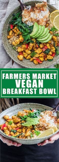 Farmers market vegan breakfast bowl