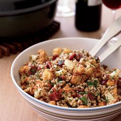 Farro Salad with Fried Cauliflower and Prosciutto