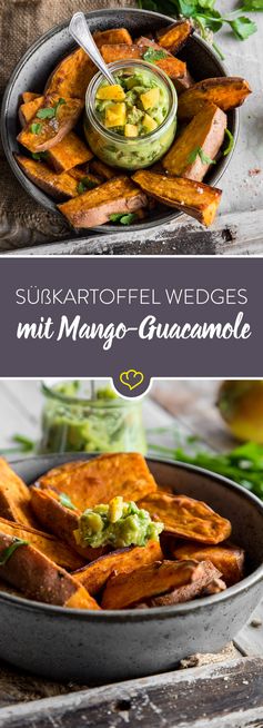 Feierabend-Schlemmerei: Süßkartoffel Wedges mit Mango-Guacamole