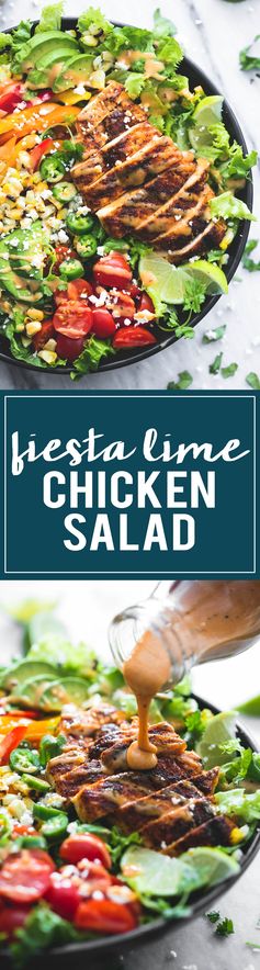 Fiesta Lime Chicken Salad with Chipotle Dressing