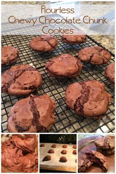 Flourless Chewy Chocolate Chunk Cookies