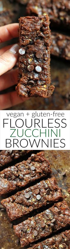 Flourless Peanut Butter Zucchini Brownies