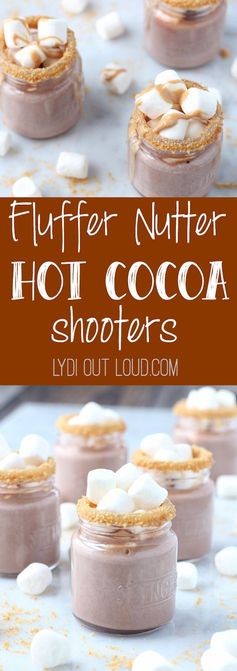 Fluffer Nutter Butter Hot Cocoa Shooters