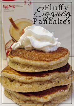 Fluffy Homemade Eggnog Pancakes