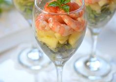 For Doll's Festival: Tri-colored Shrimp Cocktail Salad