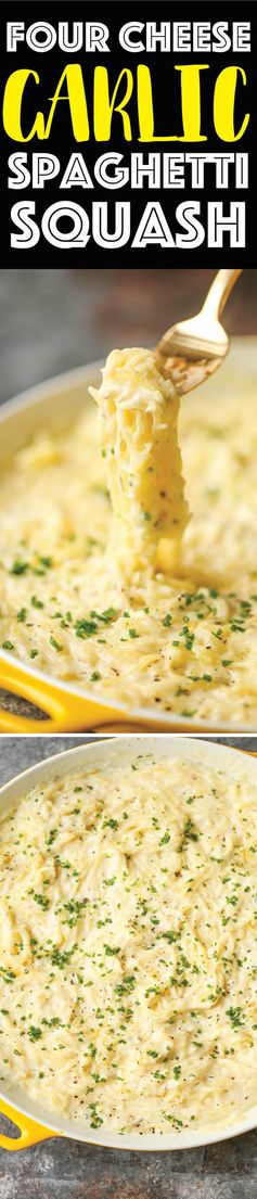 Four Cheese Garlic Spaghetti Squash