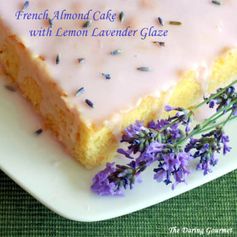 French Almond Cake with Lavender Lemon Glaze