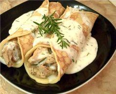 French Chicken Mushroom Crepes