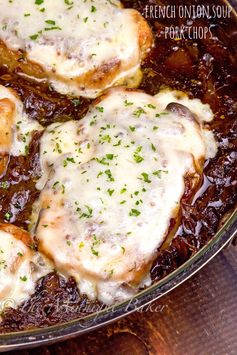 French Onion Soup Pork Chops