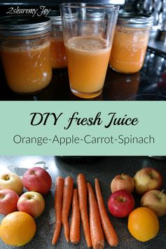 Fresh Apple - Orange - Carrot - Ginger Juice