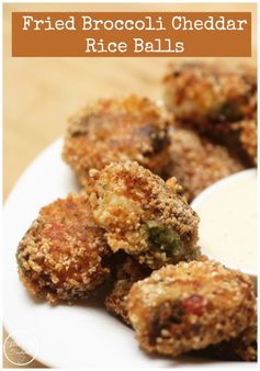 Fried Broccoli Cheddar Rice Balls