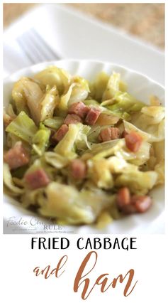 Fried Cabbage and Ham