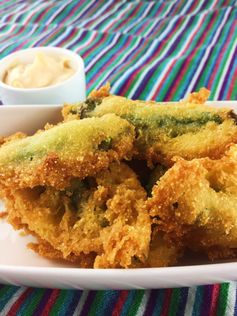 Fried Okra with Sriracha Mayo