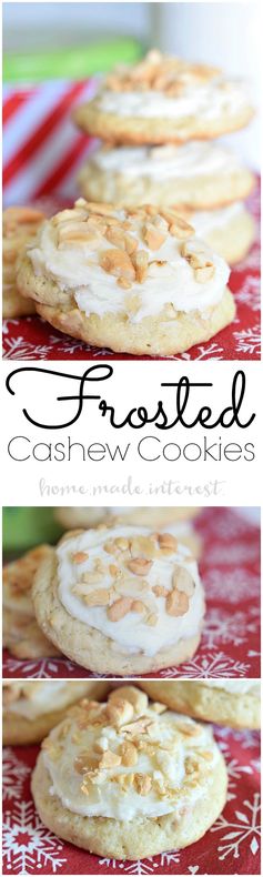 Frosted Cashew Cookies