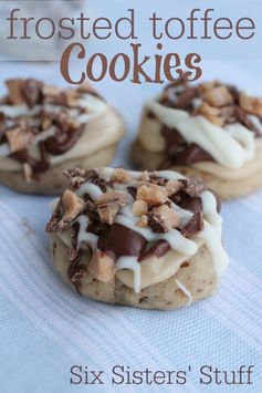 Frosted Toffee Cookies