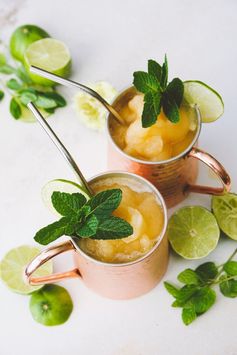 Frozen Peach Bourbon Mule