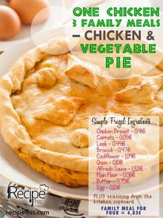 Frugal Meals: One Chicken 3 Family Meals – Chicken & Vegetable Pie