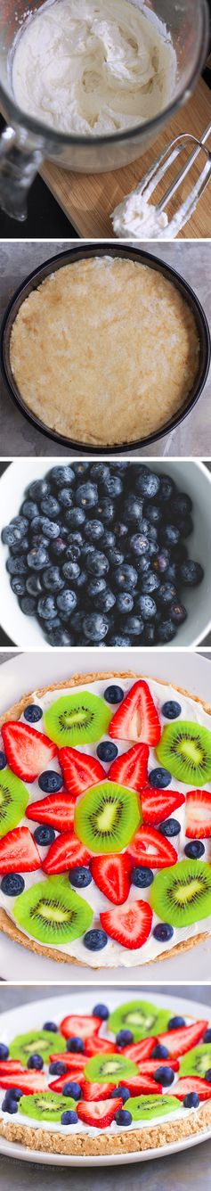 Fruit Pizza–With A Flourless Sugar Cookie Crust