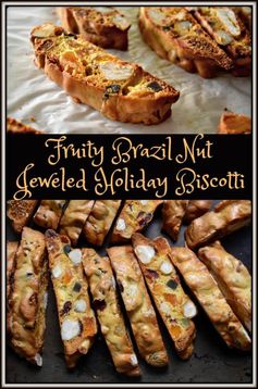 Fruity Brazil Nut Jeweled Holiday Biscotti