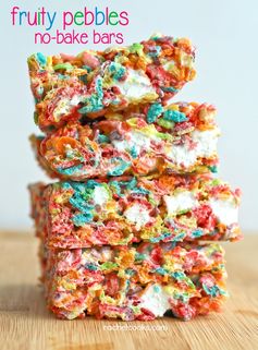 Fruity Pebbles No-Bake Bars