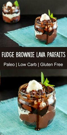 Fudge Brownie Lava Parfaits