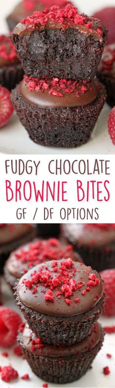 Fudgy Brownie Bites (gluten-free, dairy-free, 100% whole grain options