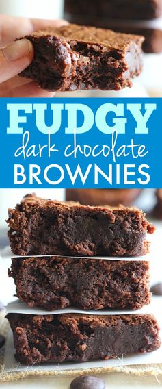 Fudgy Dark Chocolate Brownies