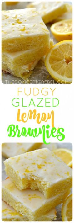 Fudgy Lemon Brownies