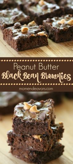 Fudgy Peanut Butter Black Bean Brownies