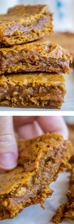 Fudgy Pumpkin Caramel Swirl Bars