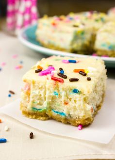 Funfetti Cheesecake Squares