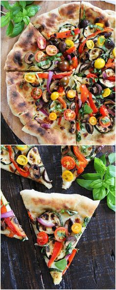 Garlic Butter Grilled Vegetable Pizza